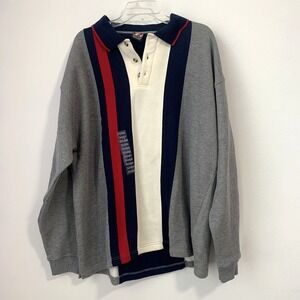 Vintage 90's JCPenny USA Olympics Collared Sweatshirt Mens XL Striped‎ NWOT